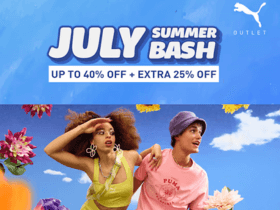 Puma July Summer Bash Sale: Get Up to 40% OFF + Extra 25% OFF on Outlets Items