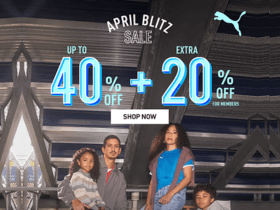 Puma April Blitz Sale: Get Up to 40% OFF + Extra 20% OFF For Members