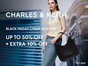 Charles & Keith Black Friday Cyber Monday Sale: Get Up to 50% OFF on Select Items + Extra 10% OFF With Min. Purchase of 2 Selected Items